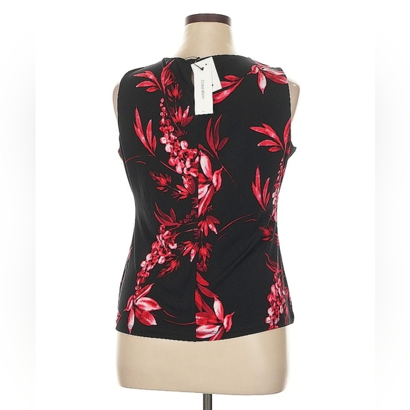 Calvin Klein Black Sleeveless Blouse Halter Neckline XL NWT - Picture 3 of 7